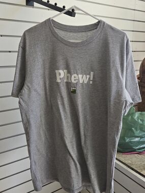 NYT Wordle Grey "Phew!" GraphicTee Summer BBQ Puzzle Master Father's Day